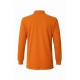 Uzun kollu turuncu polo yaka 2 iplik sweatshirt, kurumsal personel giyimi için dayanıklı ve yüksek görünürlüklü üst giyim ürünü