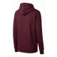 şardonlu 3 iplik kapüşonlu bordo sweatshirt