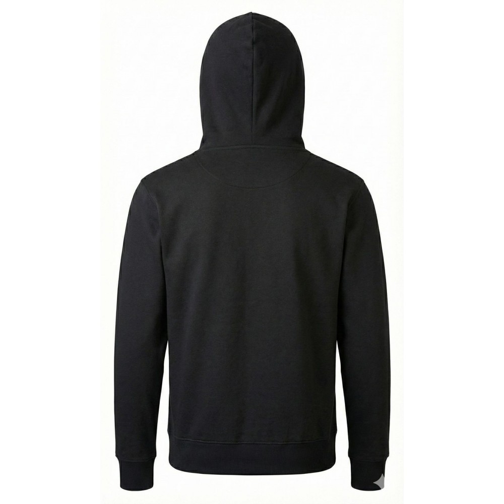siyah kapüşonlu 3 iplik sweatshirt