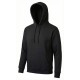 siyah kapüşonlu 3 iplik sweatshirt