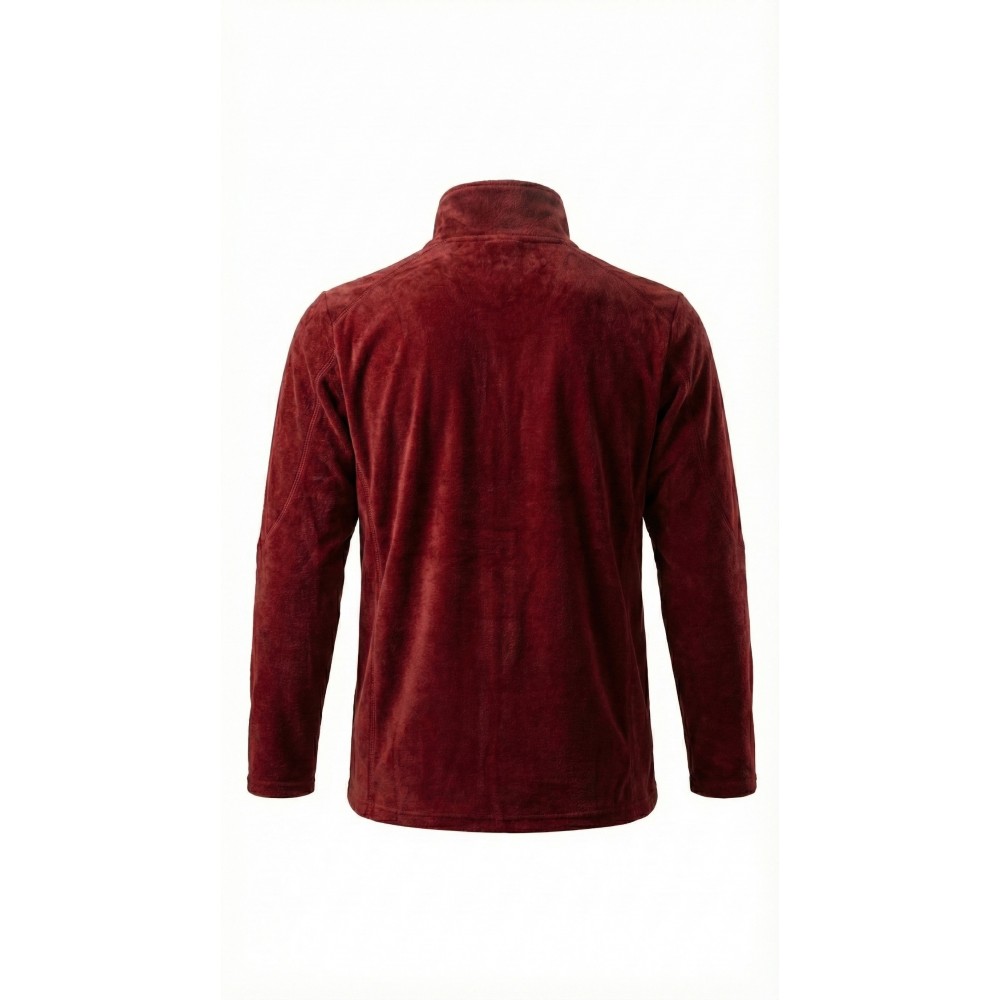 Bordo klasik anti-pilling spor polar 3 cepli iş kıyafeti