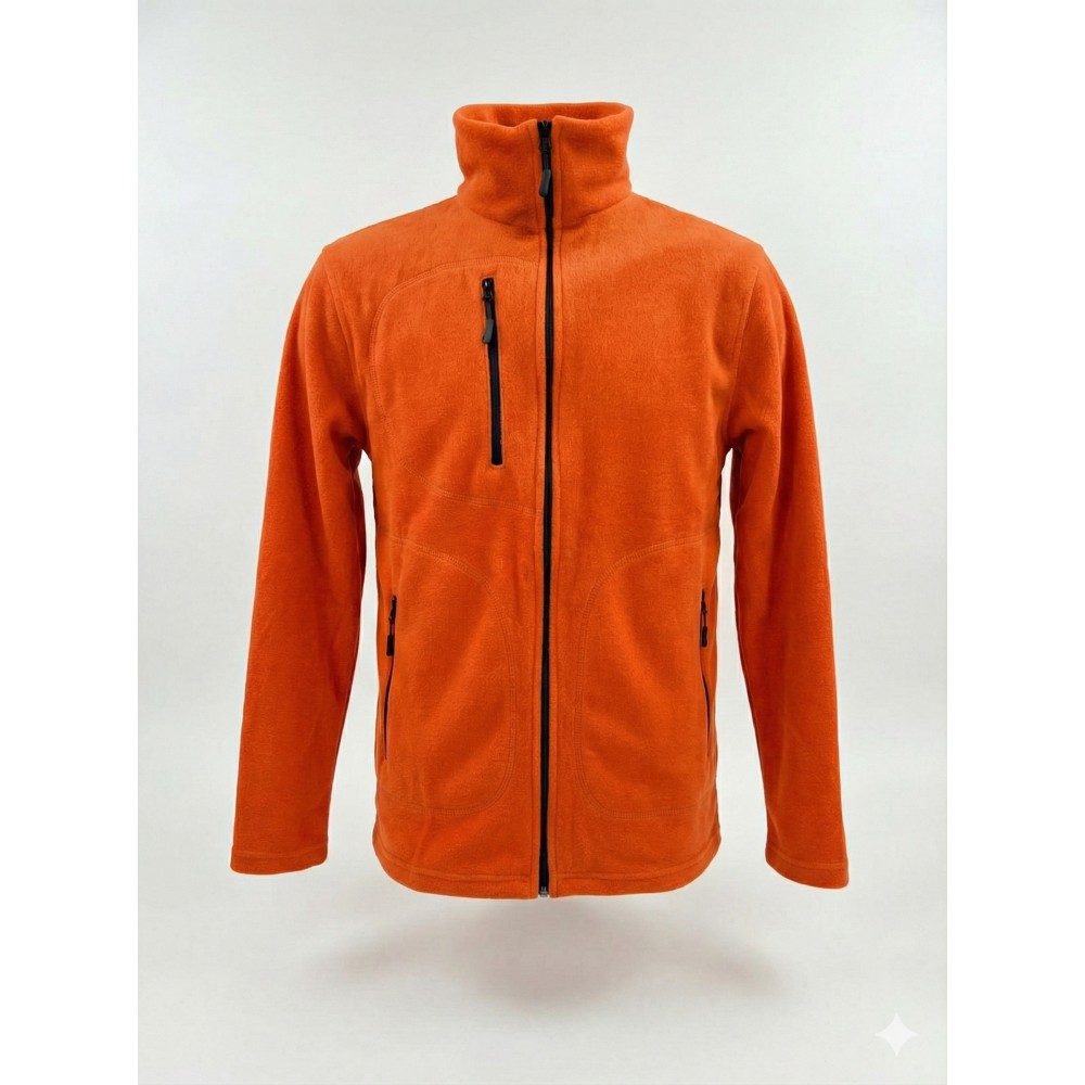 Turuncu klasik anti-pilling spor polar 3 cepli iş kıyafeti