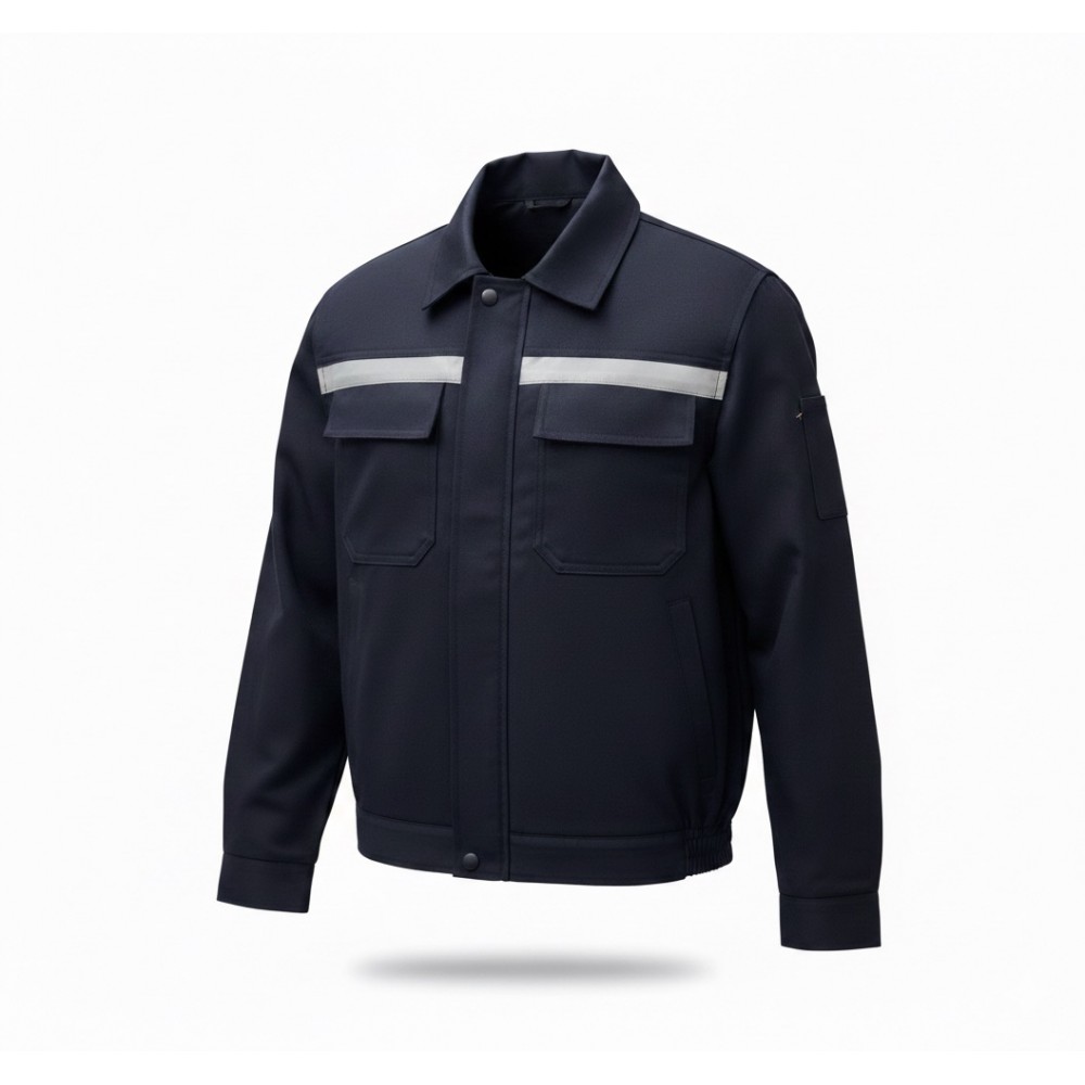 7x7 gabardin kumaş kapitoneli lacivert iş montu dayanıklı tasarım