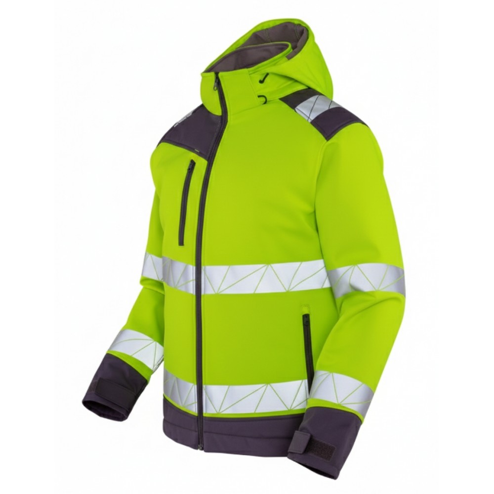 Myform Olympus Hi-Vis sarı renkli termal softshell mont