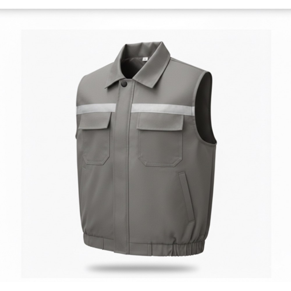 7×7 Gabardin Kumaş Kapitoneli Gri Yelek 7x7 gabardin kumaş kapitoneli gri iş yeleği dayanıklı tasarım