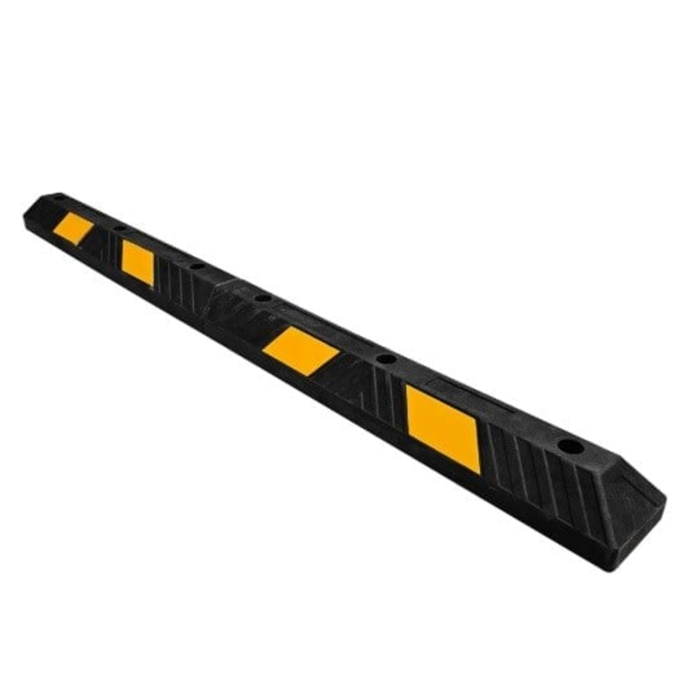 183 cm kaucuk arac stoperi 15x10 cm sari reflektifli otopark park mesafesi sinirlandirici