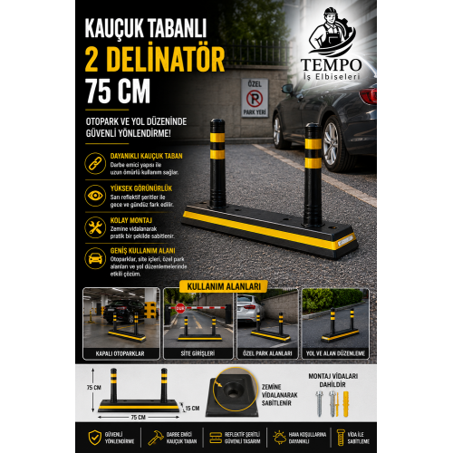 Kauçuk Tabanlı 2 Delinatör 75 cm