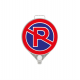 Yuvarlak Park Yasak Uyarı Levhası 28 cm yuvarlak park yasak uyari levhasi 28 cm ppc iki yonlu park yasak etiketli tasinabilir levha