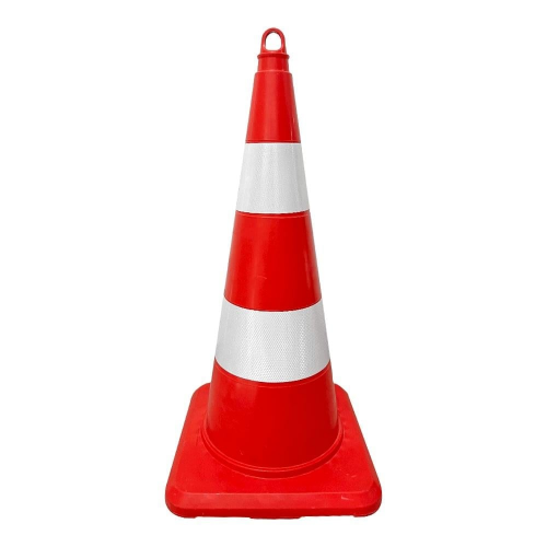 Trafik Konisi 75 cm Çift Reflektifli