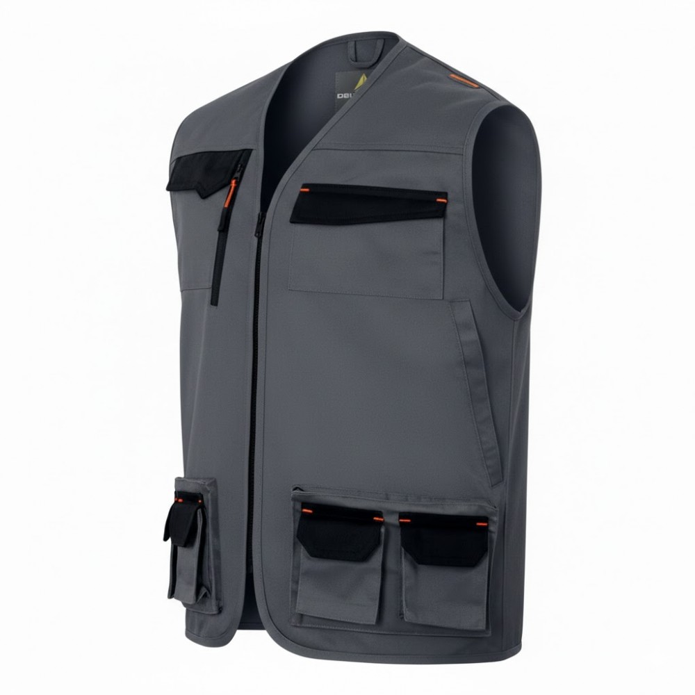Delta Plus M2GI3 Teknik Gri Yelek delta-plus-m2gi3-gri-teknik-is-yelegi-cok-cepli