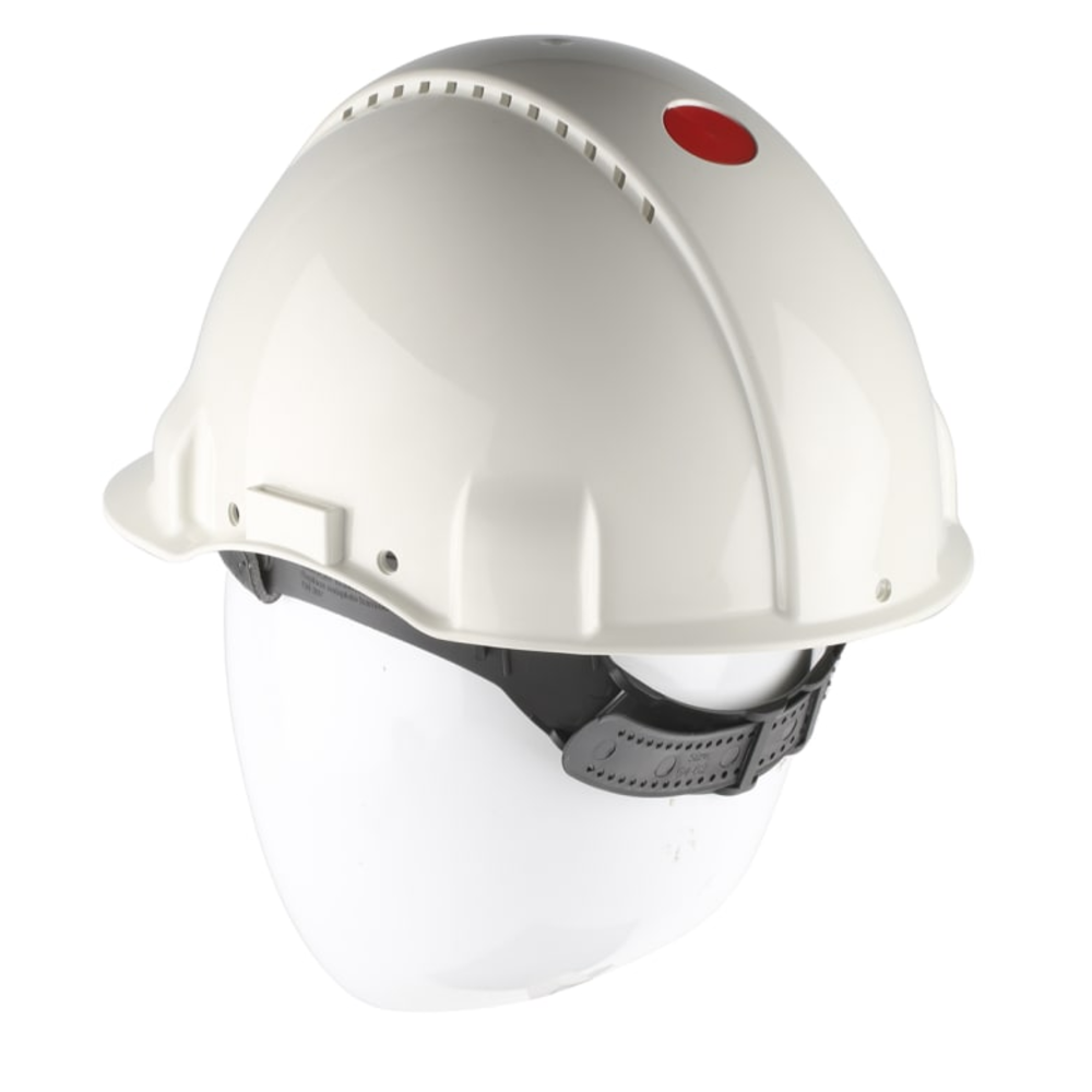 3M G3000 Beyaz Ayarlı Baret 3m g3000 ayarli baret beyaz renk havalandirmali uv stabilize abs is guvenligi bareti