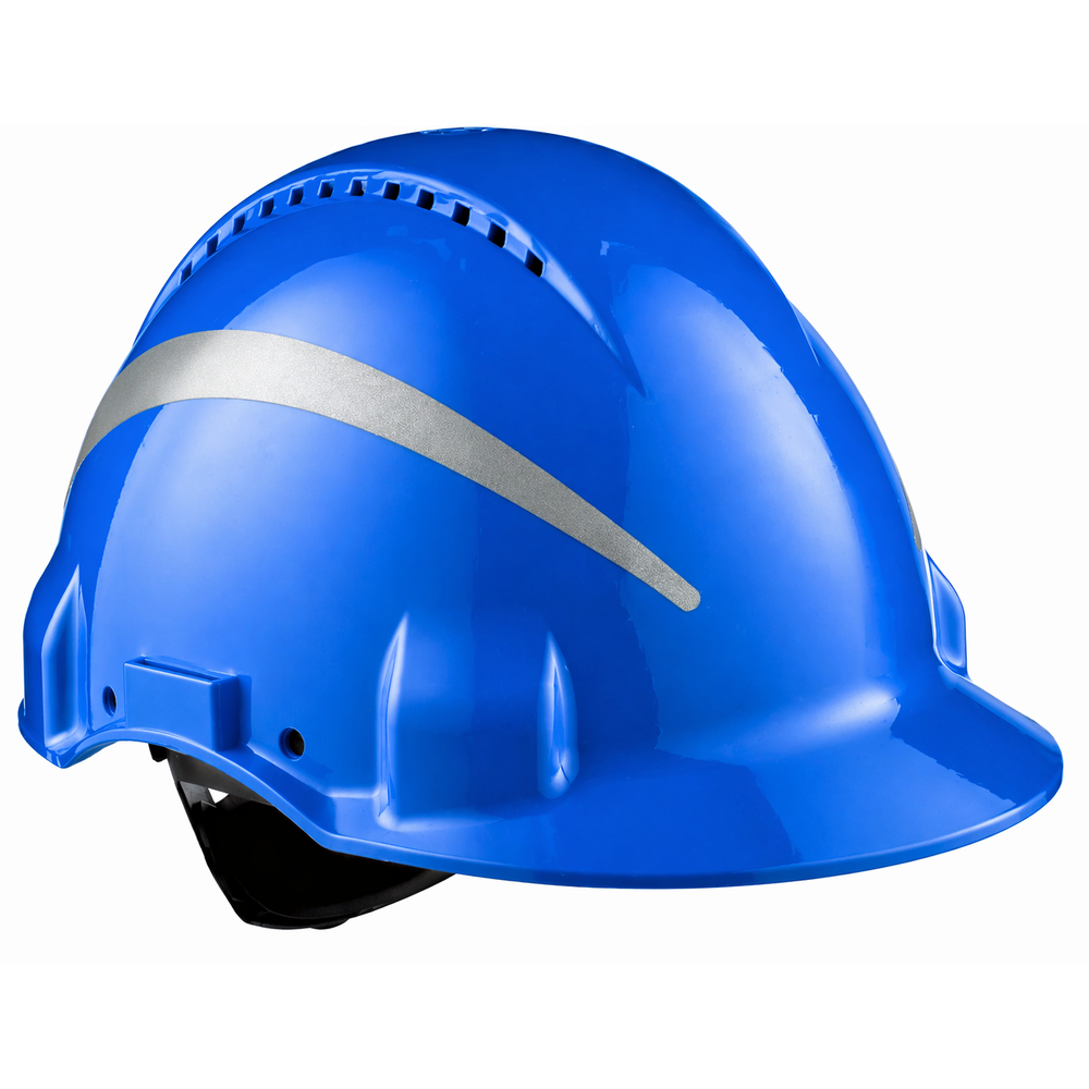 3M G3000 Mavi Ayarlı Baret 3m g3000 ayarli baret mavi renk havalandirmali uv stabilize abs is guvenligi bareti