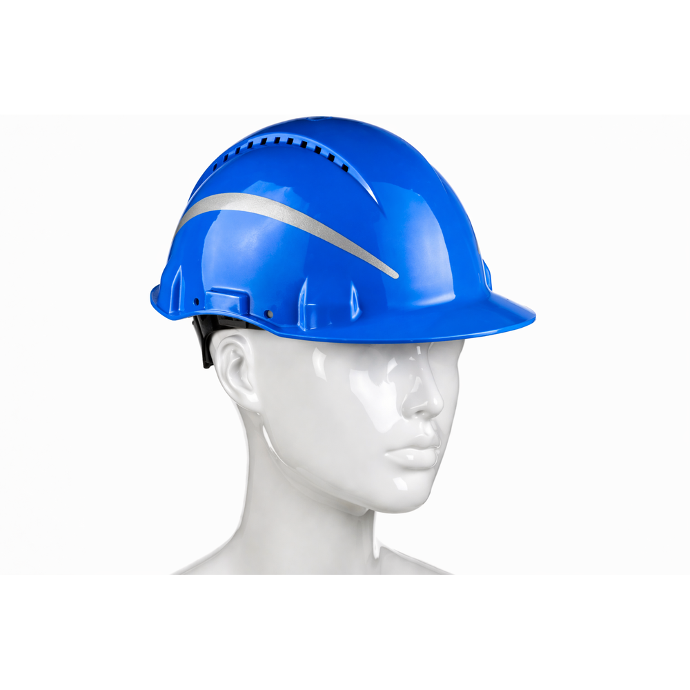3M G3000 Mavi Ayarlı Baret 3m g3000 ayarli baret mavi renk havalandirmali uv stabilize abs is guvenligi bareti
