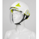 Delta Plus ONYX2 BLANC vizörlü elektrikçi bareti entegre yüz siperi geri çekilebilir polikarbonat vizör ABS çift kabuk D-ONE rotor 53-64 cm beyaz