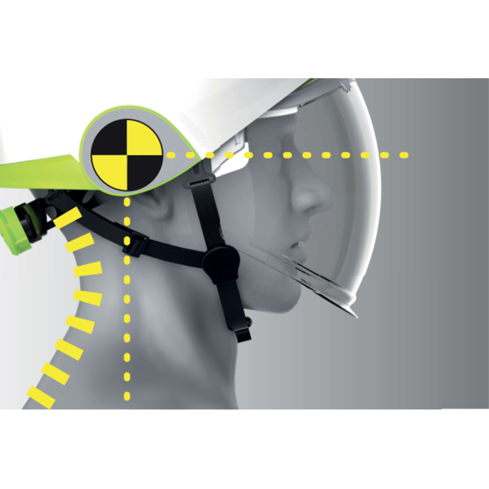 Delta Plus ONYX2 BLANC vizörlü elektrikçi bareti entegre yüz siperi geri çekilebilir polikarbonat vizör ABS çift kabuk D-ONE rotor 53-64 cm beyaz