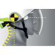 Delta Plus ONYX2 BLANC vizörlü elektrikçi bareti entegre yüz siperi geri çekilebilir polikarbonat vizör ABS çift kabuk D-ONE rotor 53-64 cm beyaz