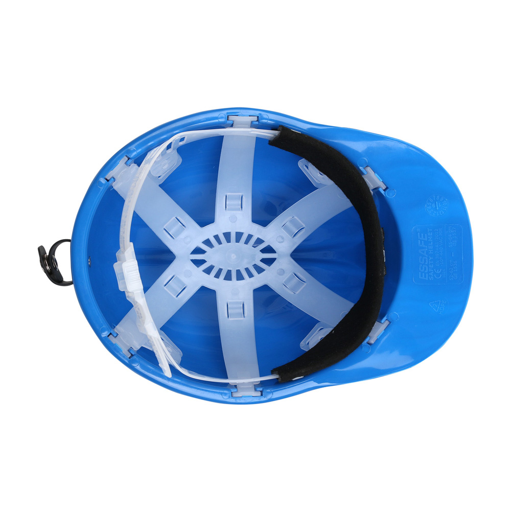 Essafe GE-1580 Mavi HDPE Madenci Bareti essafe eko mavi madenci bareti ge 1580 en 397 a1 hdpe 6 nokta iclikli is guvenligi bareti
