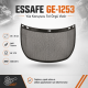essafe ge 1253 yuz koruyucu tel orgu vizor 20x40 cm siyah mesh tel vizor plastik cerceve 85 gr en 1731 ansi z87.1 taslama capak alma