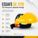essafe ge 1218 yuz koruyucu siperlik alinligi ayarlanabilir baslik cevirme vida ayar ter bant 3 kademeli 52-62 cm hdpe 160 g en 166 2001 vizor haric
