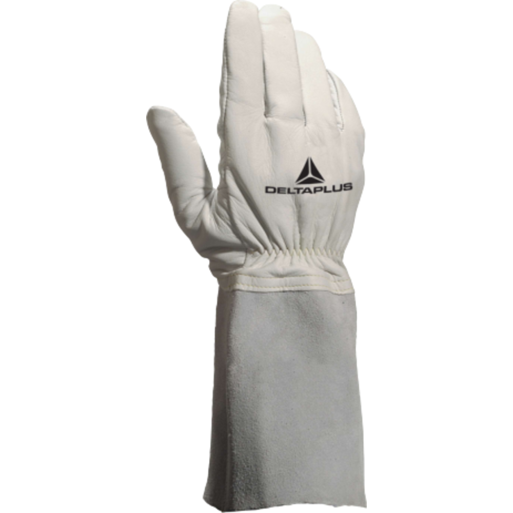 Delta Plus TIG15K Kevlar Dikişli Keçi Derisi TIG Argon Kaynak Eldiveni Delta Plus TIG15K Gri Keçi Derisi 350 mm Uzun Konçlu Kevlar Astarlı Argon Kaynakçı Eldiveni