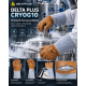 Delta Plus CRYOG10 -196°C Kısa Süreli Sıvı Azot Temasına Uygun Kriyojenik Eldiven Delta Plus CRYOG10 Gri Bej 400 mm Uzun Konçlu Kriyojenik Sıvı Azot Soğuk Koruyucu Deri Eldiven