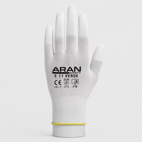 Aran Safety E11 Verde Parmak Ucu PU Kaplı Genel Kullanım Eldiveni
