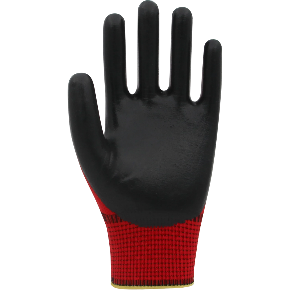 beybi pn2 polyester örme yarım nitril kaplı iş eldiveni 13g en 388 2121x beyaz sarı kırmızı siyah no 9 no 10