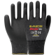 Beybi B-Flex110 Likralı Köpük Nitril Eldiven (Gri-Siyah) beybi b-flex110 likralı köpük nitril eldiven gri siyah 15g polyester örgü 1/2 kaplama en 388 4131x reach no 9 no 10