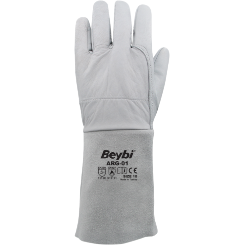 Beybi ARG-01 Argon Kaynakçı Eldiveni (Gri) Koli 100 Çift
