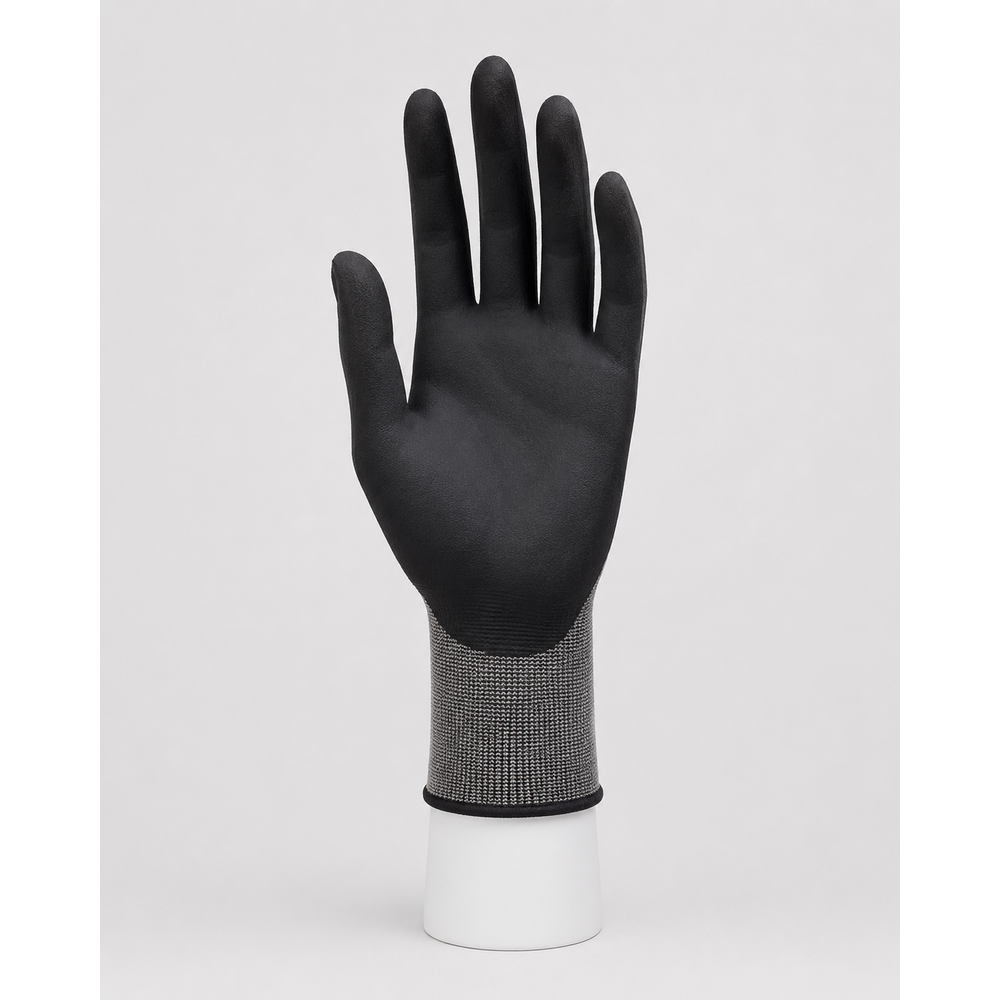Delta Plus VE723 Spandex örme hassas montaj eldiveni siyah nitril kaplı