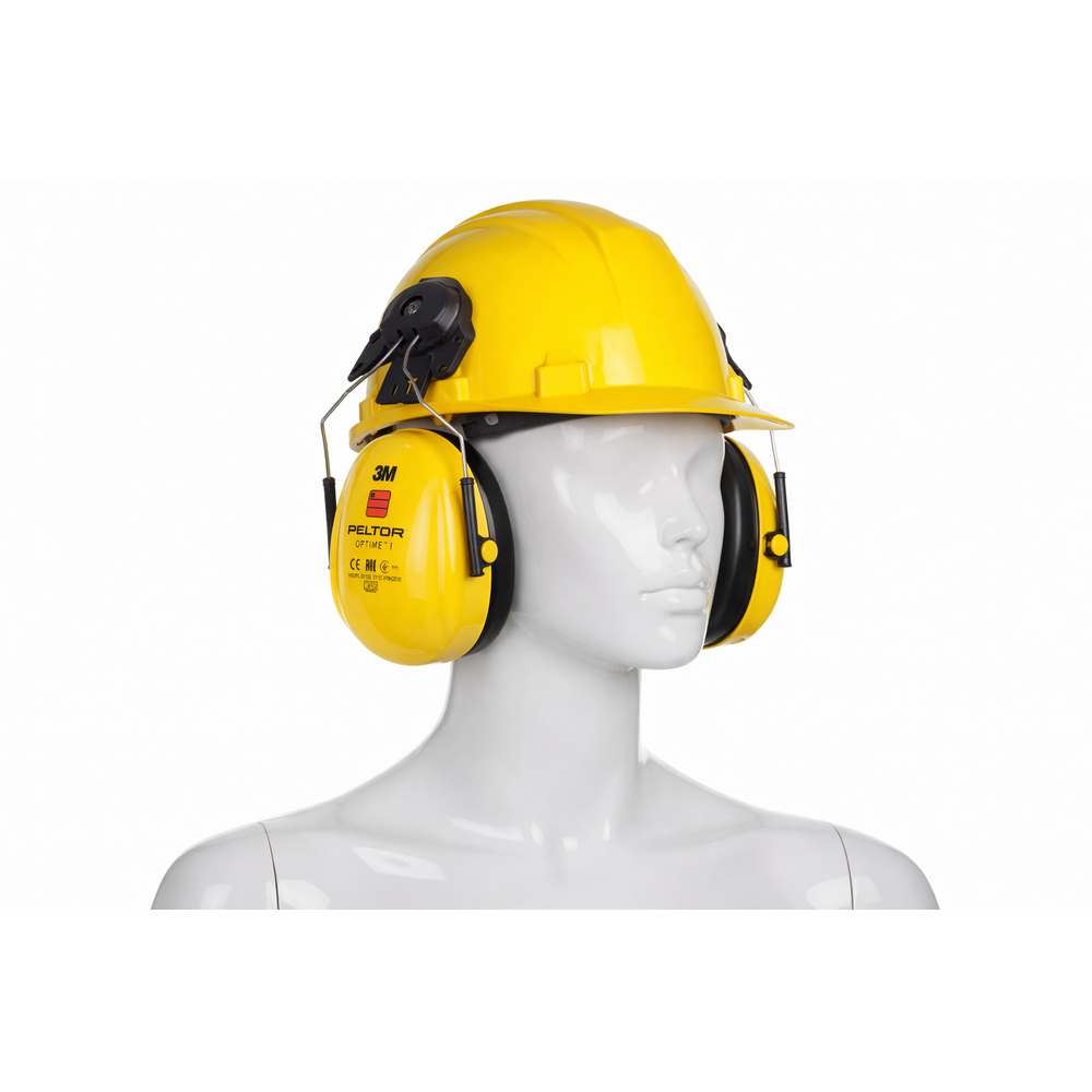 3m peltor optime i h510p3e barete takılabilir kulaklık sarı siyah snr 26 db işitme koruyucu