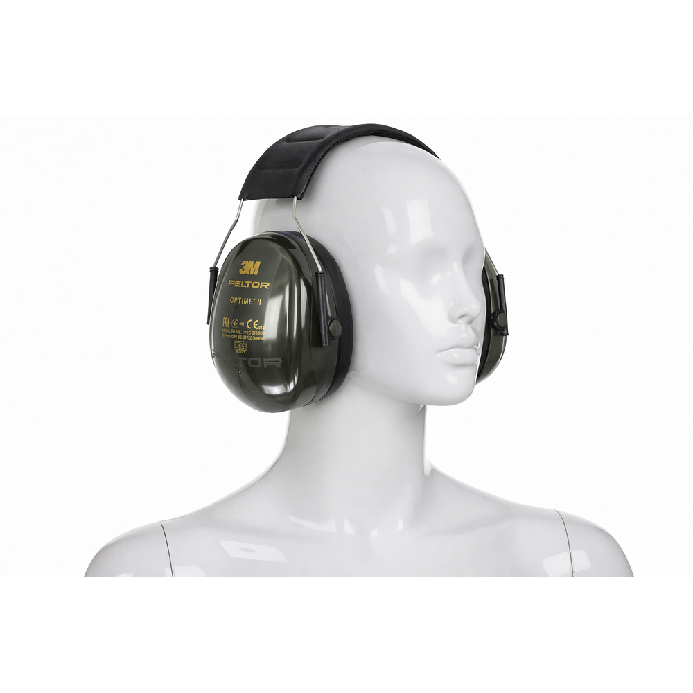 3m peltor optime ii h520a kafa bantli kulaklik snr 31 db yesil siyah isitme koruyucu