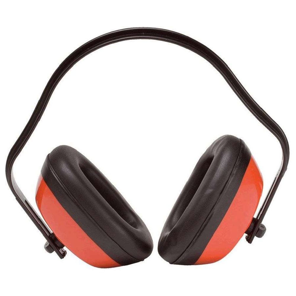 essafe ge 2600-2 gurultu onleyici kulaklik kirmizi snr 25 db en 352-1 abs dis kabuk pvc deri kapli kulak yastigi is guvenligi atolye imalat santiye