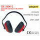 essafe ge 2600-2 gurultu onleyici kulaklik kirmizi snr 25 db en 352-1 abs dis kabuk pvc deri kapli kulak yastigi is guvenligi atolye imalat santiye