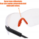 baymax s-300 spor koruyucu gozluk polikarbonat egimli lens silikon burunluk 4 kademeli ayarlanabilir sap hafif 30 gr otoklav 121c 15 20 dk opsiyonel anti fog cizilmez