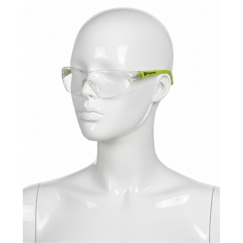 baymax s-900 curved seffaf koruyucu gozluk kavisli polikarbonat lens silikon burunluk ileri geri ayarlanabilir sap uv 400 en 166 en 170 optik sinif 1 45 m s f t k n 35 gr otoklav 121c