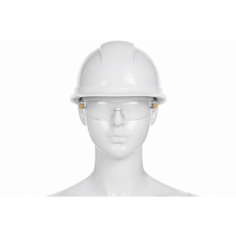 Delta Plus Fuego Clear barete takılabilen şeffaf koruyucu iş gözlüğü monoblok UV400 buğu önleyici çizilmez yan koruma 34 g