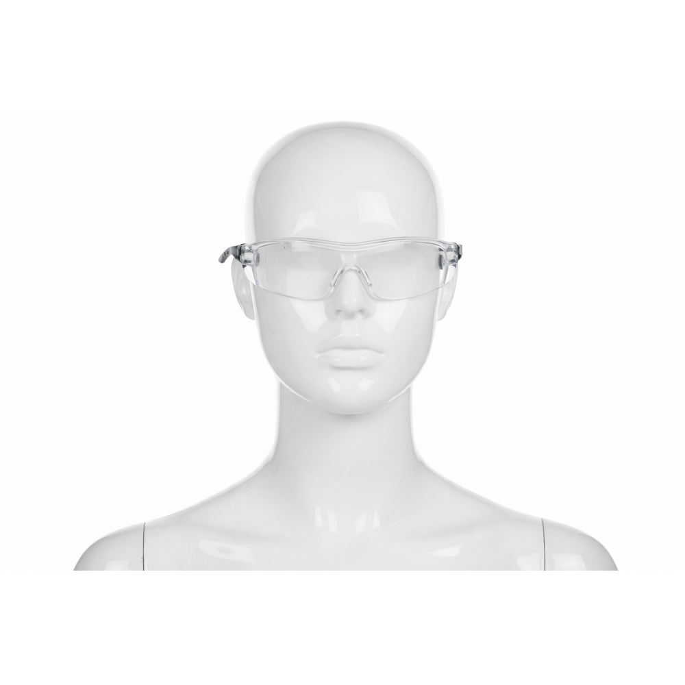 Delta Plus Hekla 2 Clear gözlük üzeri iş güvenliği gözlüğü overglasses şeffaf monoblok UV400 çizilmez yan siper 37 g