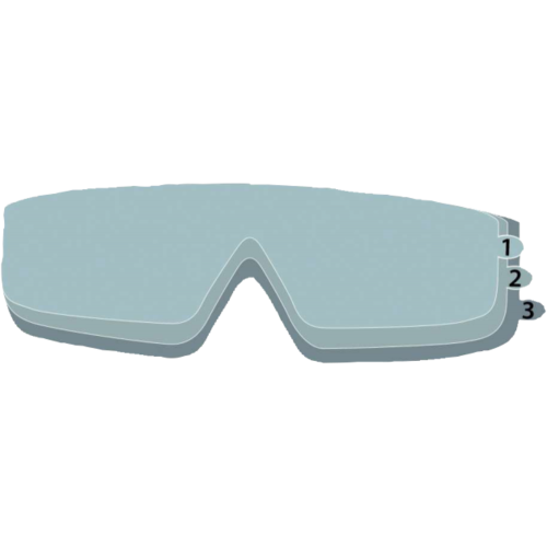 Delta Plus Film Goggle – Gözlük Maskeleri İçin 10 Set (3 Katmanlı) Lens Koruma Filmi (Renksiz)