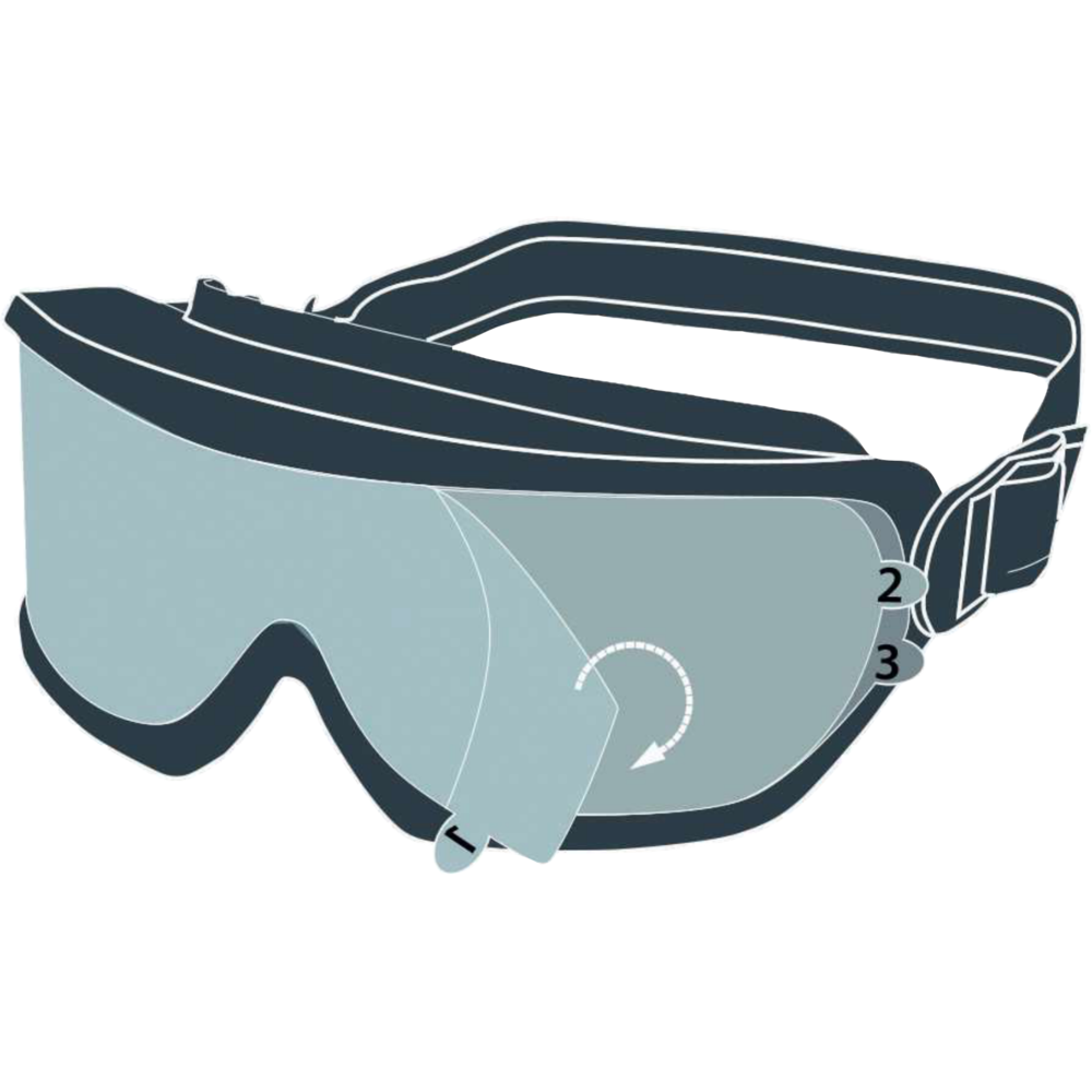 Delta Plus Film Goggle lens koruma filmi 10 set 3 katmanlı soyulabilir renksiz gözlük maske goggle aksesuarı aşınma koruması 56g
