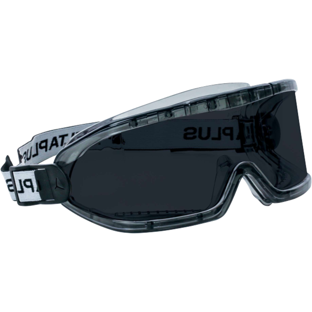 Delta Plus Galeras Smoke füme tam kapalı goggle monoblok PC lens base 10 köpük contalı buğu önleyici çizilmez optik sınıf 1 104 g