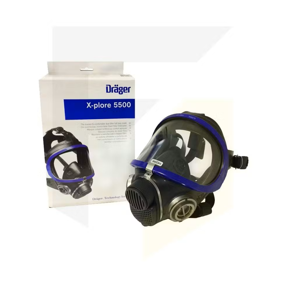Dräger X-plore 5500 Tam Yüz Maskesi drager x-plore 5500 tam yuz maskesi epdm govde 180 derece vizor bayonet filtre baglantili