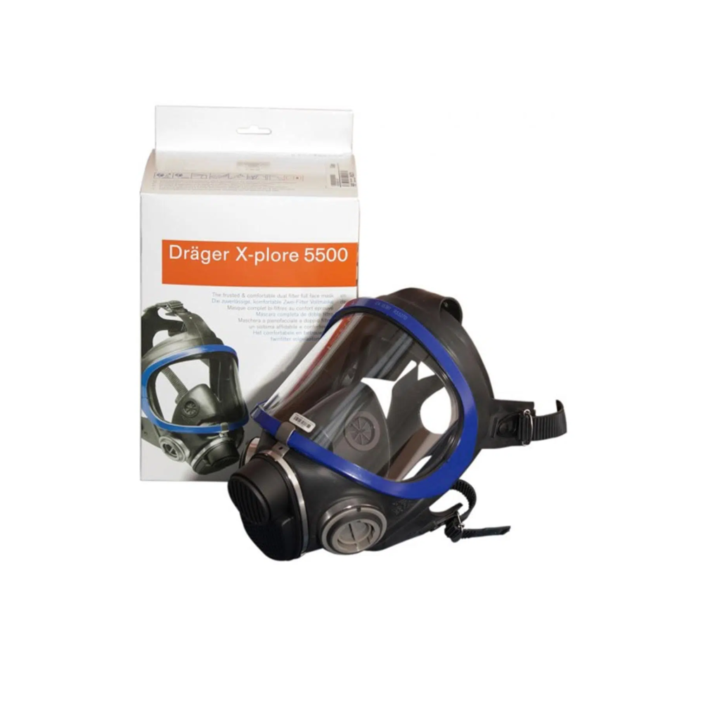 Dräger X-plore 5500 Tam Yüz Maskesi drager x-plore 5500 tam yuz maskesi epdm govde 180 derece vizor bayonet filtre baglantili
