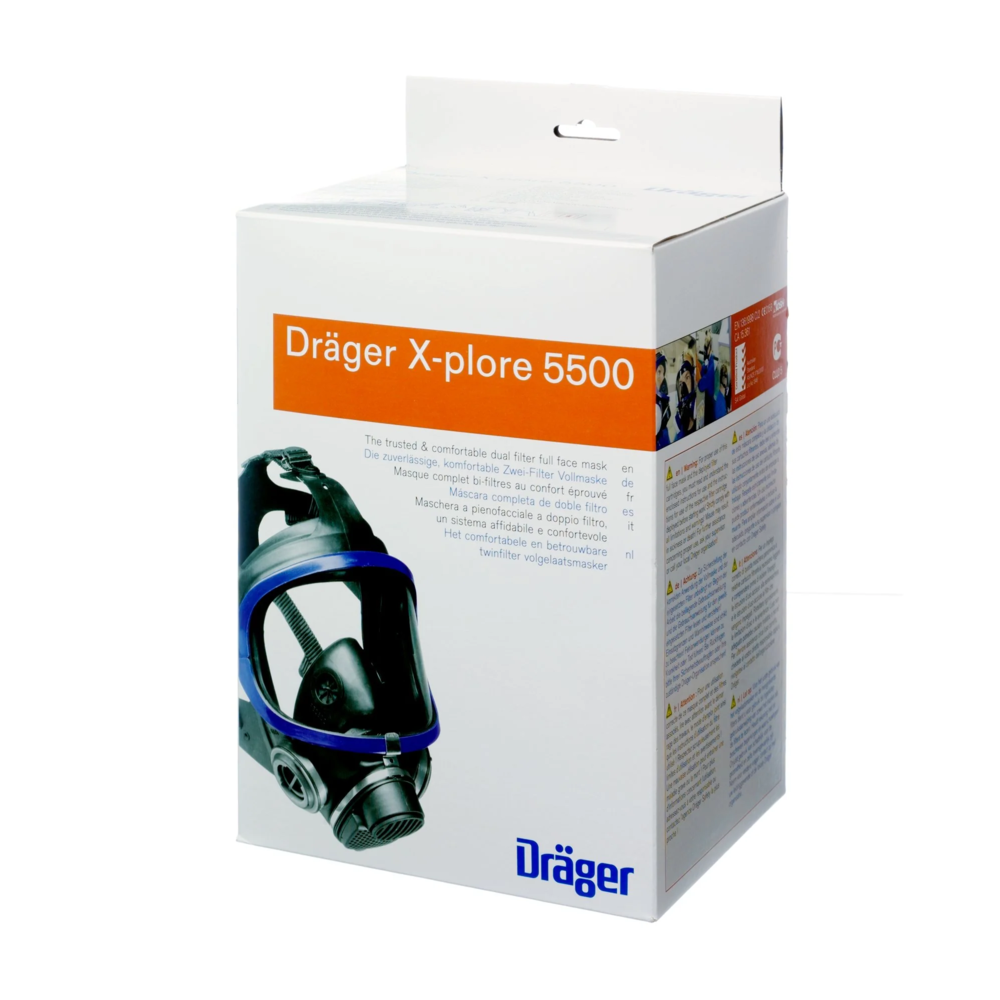 Dräger X-plore 5500 Tam Yüz Maskesi drager x-plore 5500 tam yuz maskesi epdm govde 180 derece vizor bayonet filtre baglantili