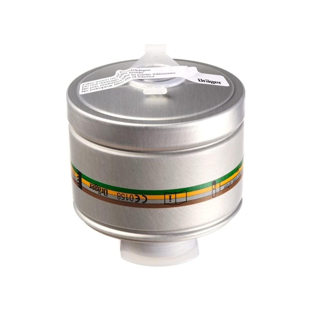 drager 6738802 rd40 gaz ve buhar filtresi a2b2e2k1 aluminyum vidali filtre