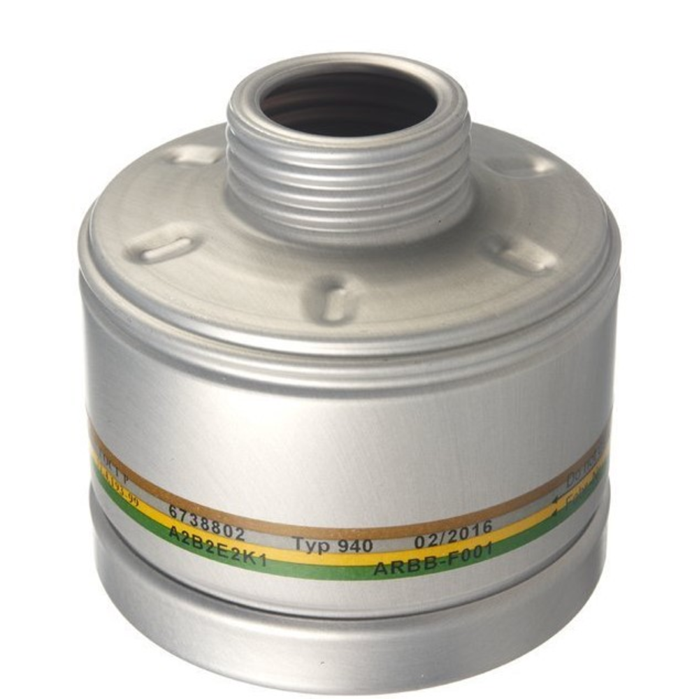 drager 6738802 rd40 gaz ve buhar filtresi a2b2e2k1 aluminyum vidali filtre