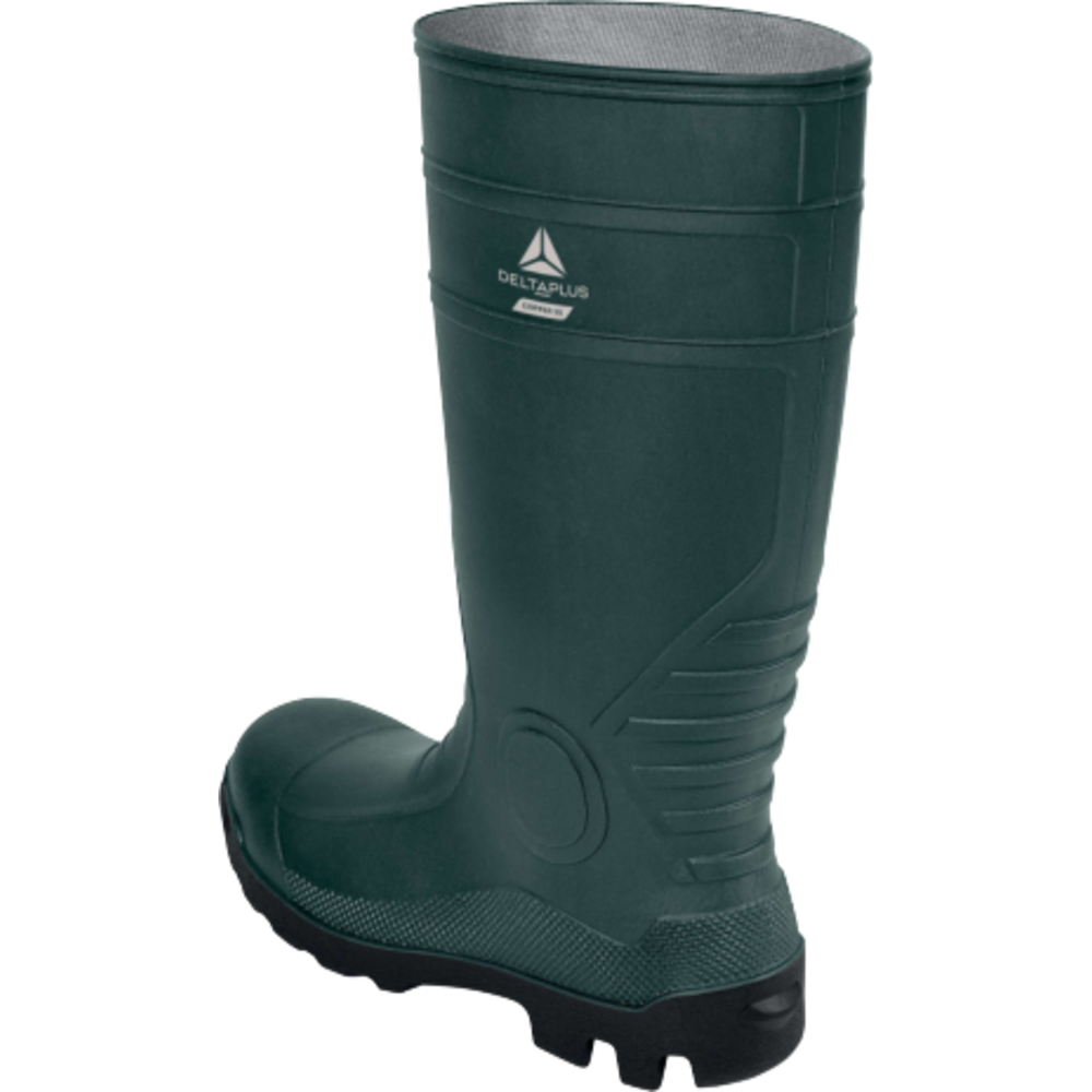 Delta Plus COPPER S5 FO Yeşil-Siyah PVC İş Güvenliği Çizmesi delta plus copper s5 fo yesil siyah pvc is guvenligi cizmesi paslanmaz celik burunlu en iso 20345