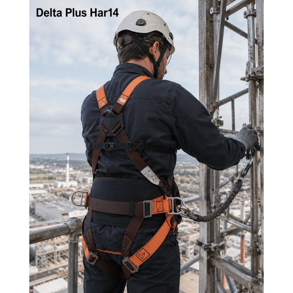Delta Plus HAR14 Bel Destekli Kemer XL-2XL Delta Plus HAR14 bel destekli XL/2XL beden paraşüt tipi emniyet kemeri