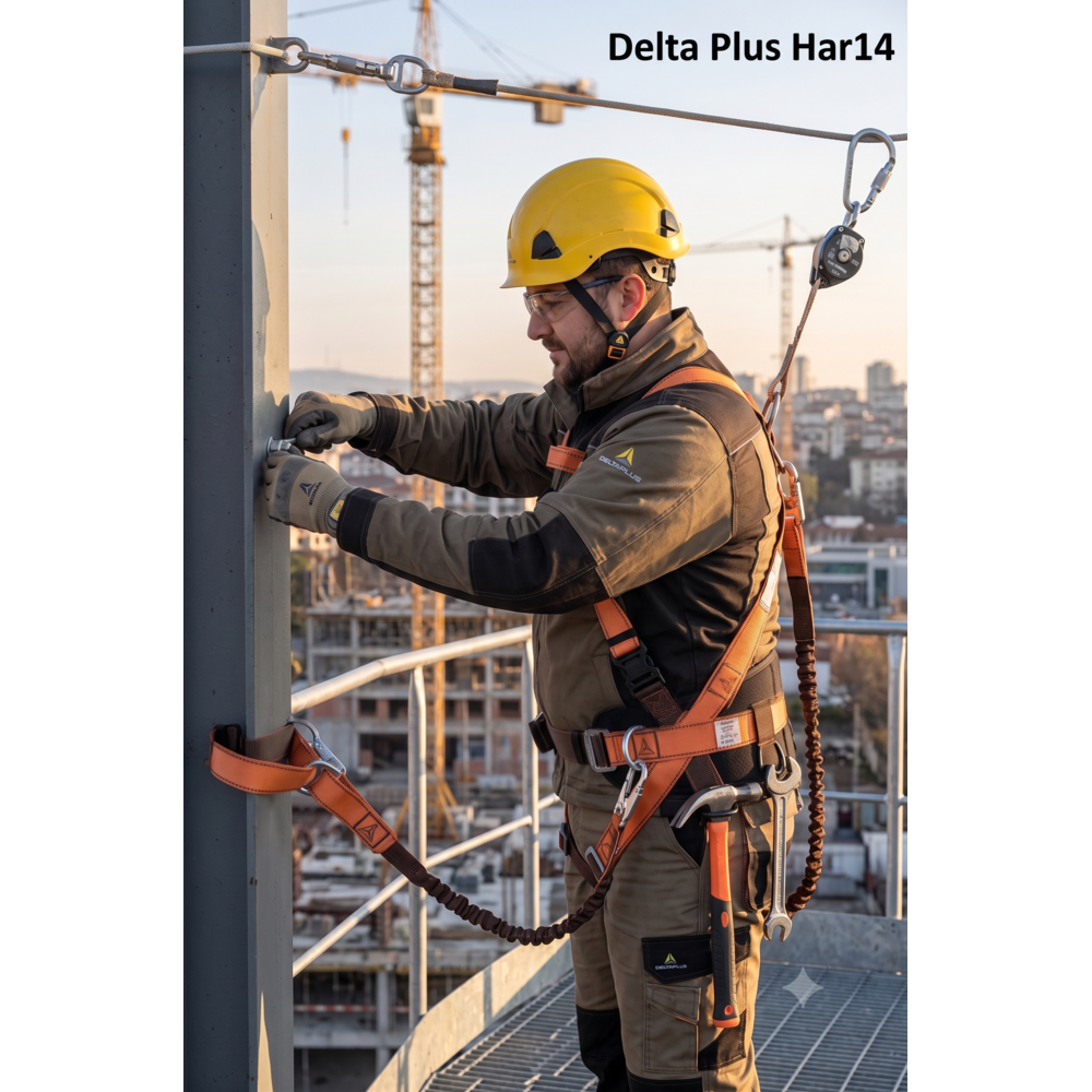 Delta Plus HAR14 Bel Destekli Kemer XL-2XL Delta Plus HAR14 bel destekli XL/2XL beden paraşüt tipi emniyet kemeri