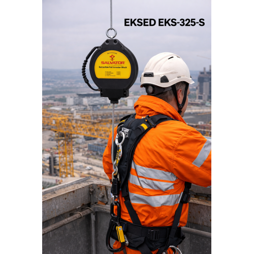 EKS-325-S – SALVATOR Çelik Halatlı Geri Sarımlı Düşüş Durdurucu (25 MT)